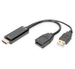 Slika izdelka: Digitus adapter HDMI M-DisplayPort 4K 30Hz 20cm AK-330101-002-S