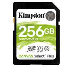 Slika izdelka: SDXC KINGSTON 256GB CANVAS SELECT Plus, 100/85 MB/s (r/w), C10 UHS-I U1 V10