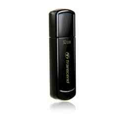 Slika izdelka: USB DISK TRANSCEND 32GB JF 350, 2.0, črn, s pokrovčkom